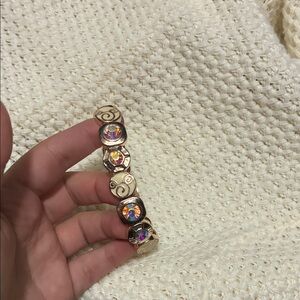 Elegant Gold Bracelet with Multicolor Accents